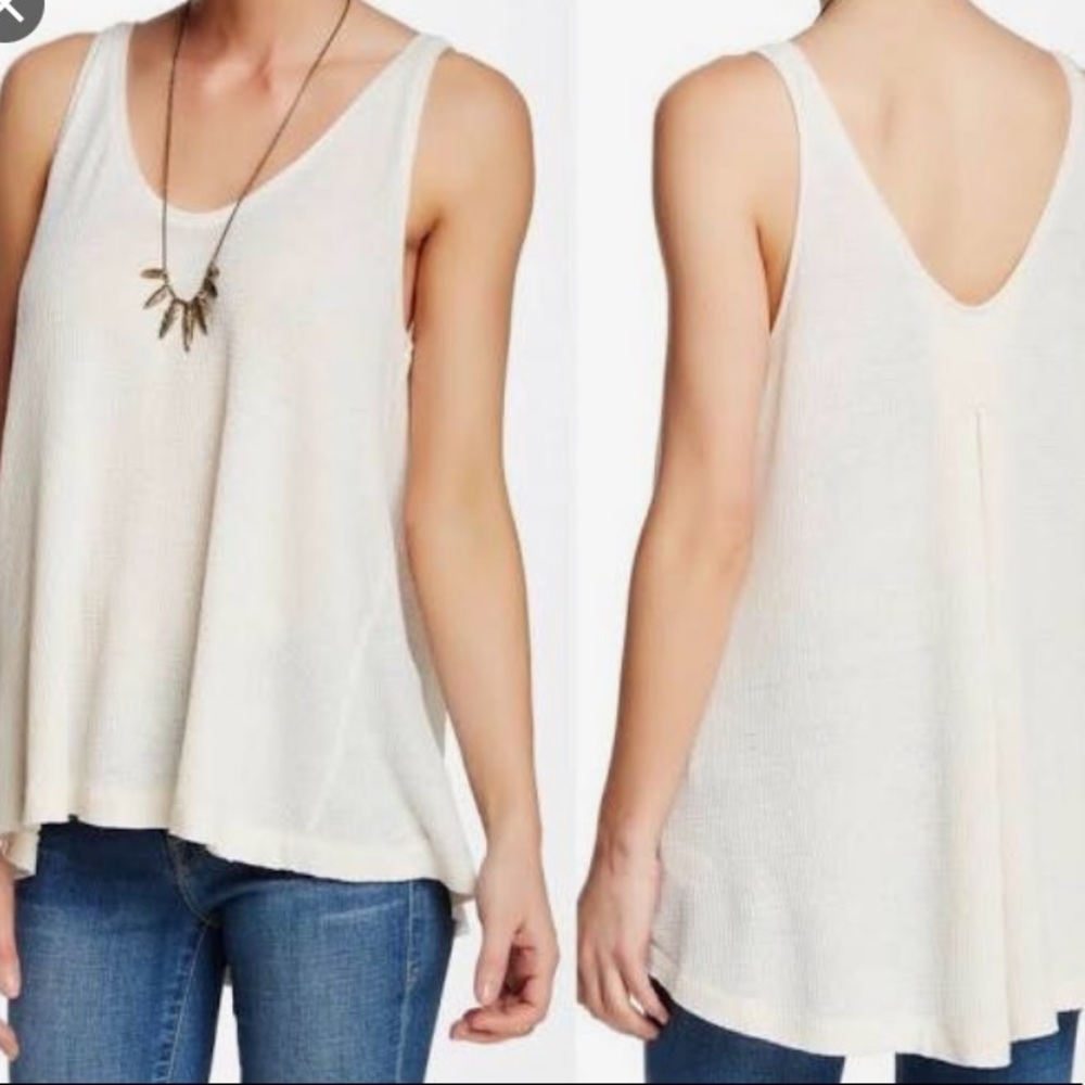 Free People oatmeal thermal kitten top